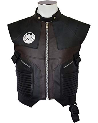 TAF Men's Stylish Hawk Style Leather Eye Vest