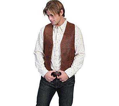 Scully Leather Men's Lambskin Button Front Vest 503-60 Long
