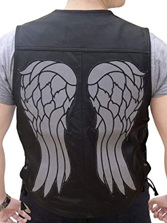 ABz Leathers Daryl Dixon Angel Wings Leather Vest/Jacket, The Walking Dead Governor