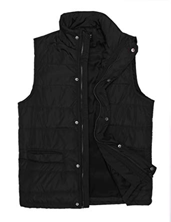 Coofandy Men's Packable Lightweight Down Vest Outdoor Puffer Vest With Zipper