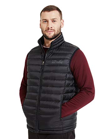 Live Out There Alps Men's Lightweight Water-Resistant Packable Goose Down Vest