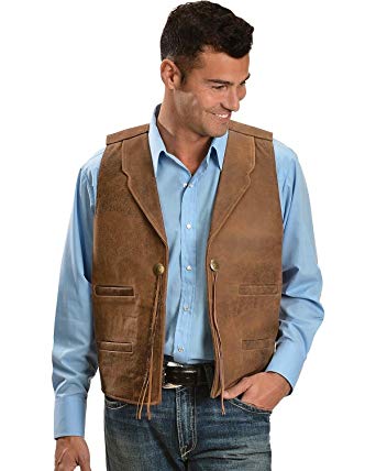 Scully Men's Concho Leather Vest - 965-60