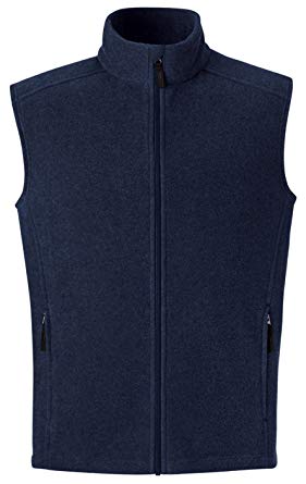 Ash City Men's Journey Men's Core 365 Tall Fleece Vest, L, Classic Navy