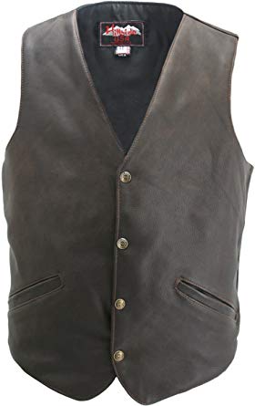 Classic Vintage Leather Vest (Chest:44
