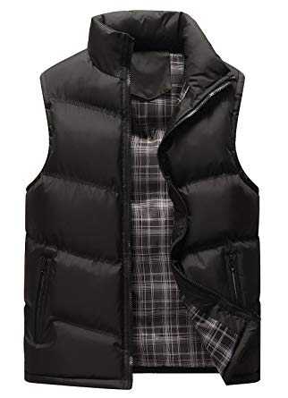 Gihuo Men's Lightweight Active Quilted Padding Puffer Vest Winter Warm Gilet