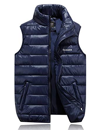 COOFANDY Men's Warmer Outdoor Puffer Down Vest Packable Winter Lightweight Sleeveless Vest Jacket