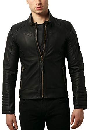 Zakiz London Leather Jacket Men Biker Motorcycle Size S M L XL XXL Custom Made